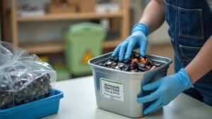 battery recycling separate secure packaging