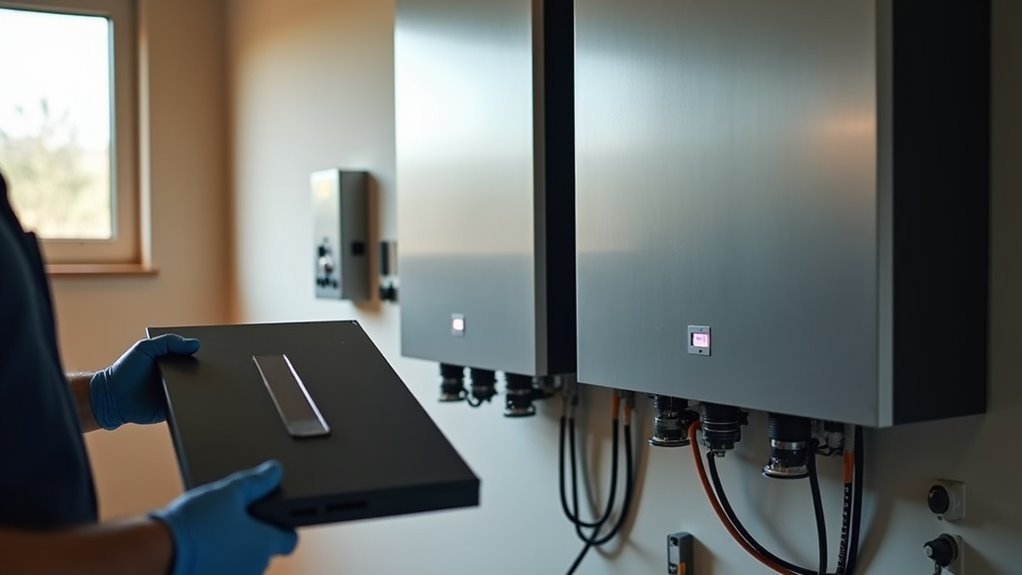 converts sunlight into stored electricity