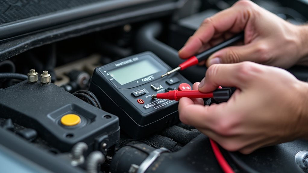 measure battery voltage with multimeter
