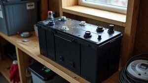 store car battery charged and insulated