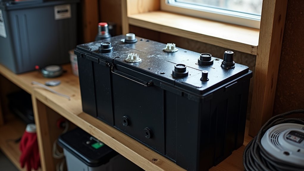 store car battery charged and insulated